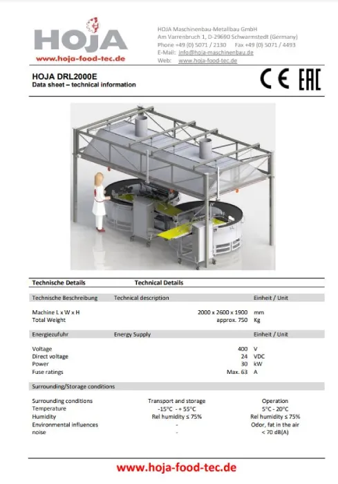 Catálogo HOJA Sartenes industriales DRL2500-TechData