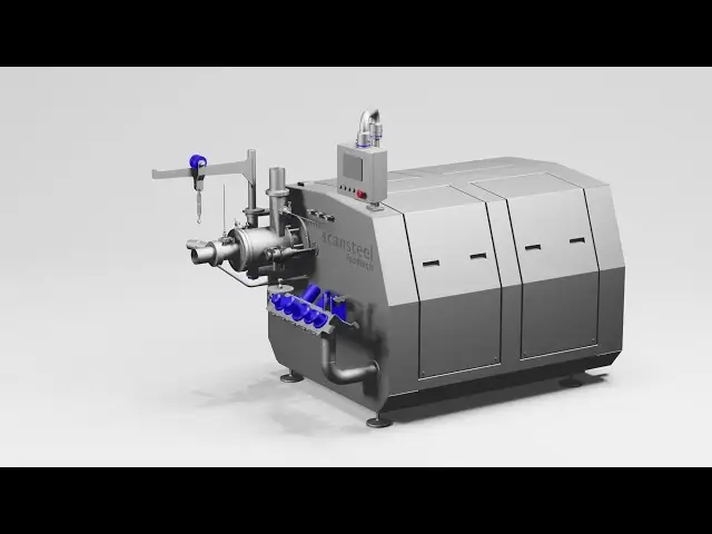 Video SCANSTEEL FOODTECH QuadroCut 225, emulsionador con ajste automático de las cuchillas 